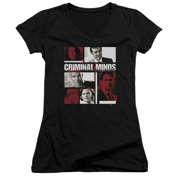 Details about   Criminal Minds Character Boxes Juniors V-Neck T-Shirt